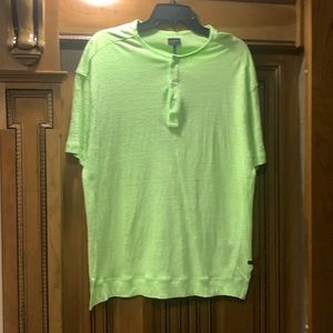 NWOT Good Man Brand Short Sleeve Linen Henley Size Small